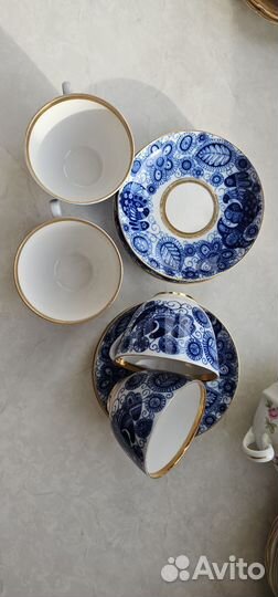 Набор из четырех чайных пар Жар-птица