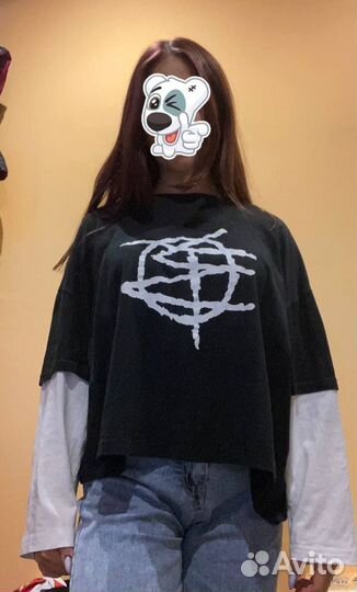 Лонгслив y2k дрейн дрилл рэп