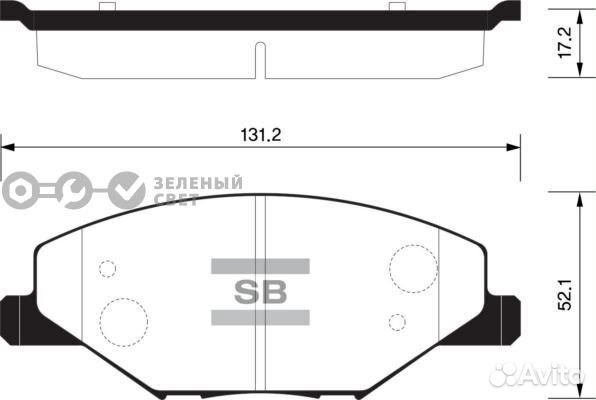 Sangsin brake SP1595 Колодки тормозные передние VA