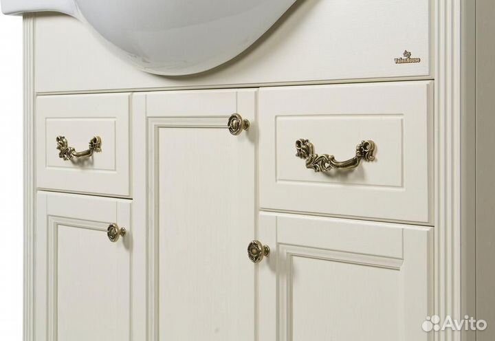 Тумба с раковиной ValenHouse Эллина 105 слоновая к