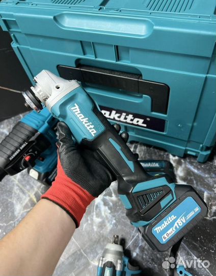 Набор инструментов 4в1 аккумуляторный makita 18в