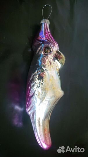 Попугай елочная игрушка СССР