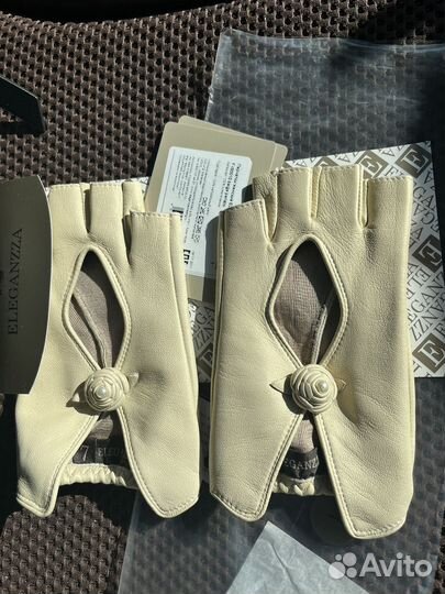 Перчатки женские кожаные новые