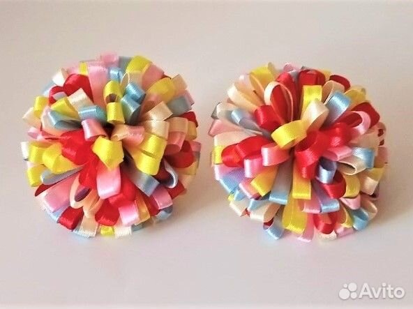 Бантик для волос пышный на резинке