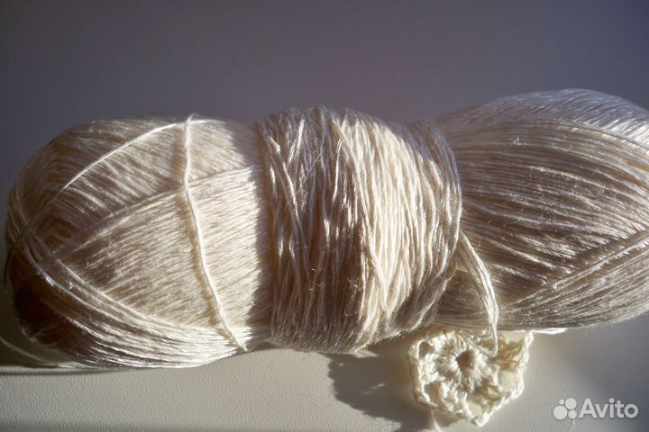 Пряжа для вязания Блестящий лен