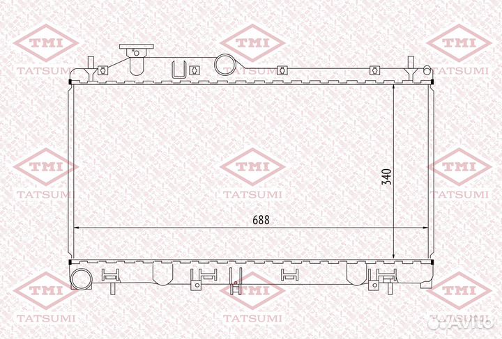 Радиатор tatsumi TGA1088 subaru Legacy 03