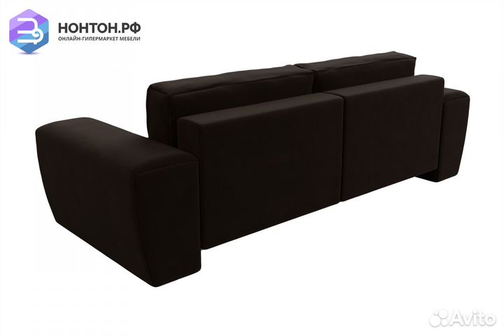 Диван еврокнижка Беккер микровельвет коричневый