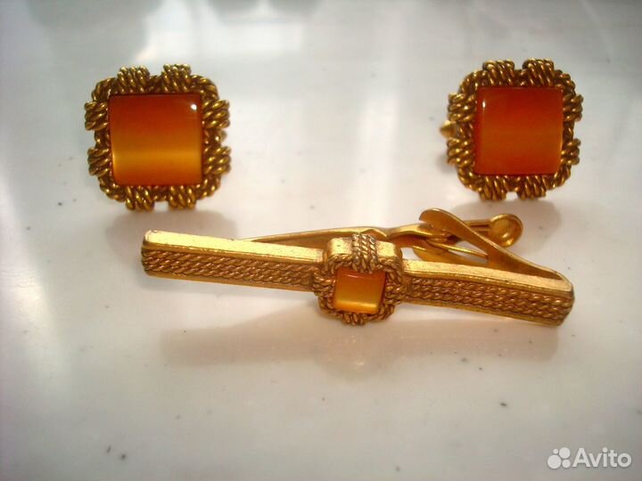 Swank. винтаж. запонки И зажим для галстука