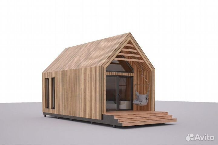 Каркасный дом под ключ 33м2 Барнхаус33