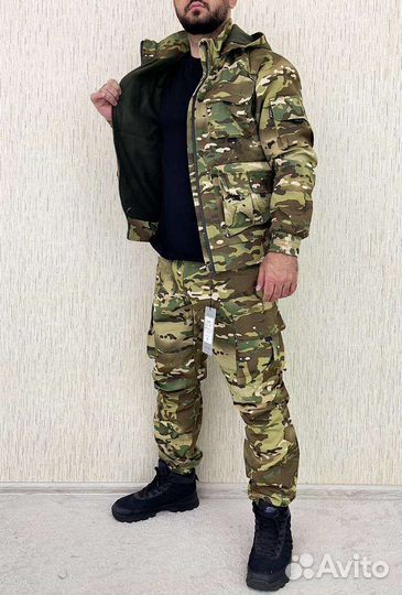 Тактический боевой костюм мультикам на флисе