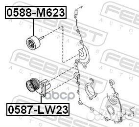 Натяжитель ремня грм mazda 3 BK 2003-2008