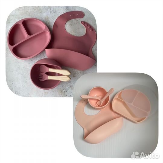 Наборы детской силиконовой посуды