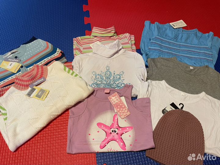 Пакет новых вещей 128 р девочка
