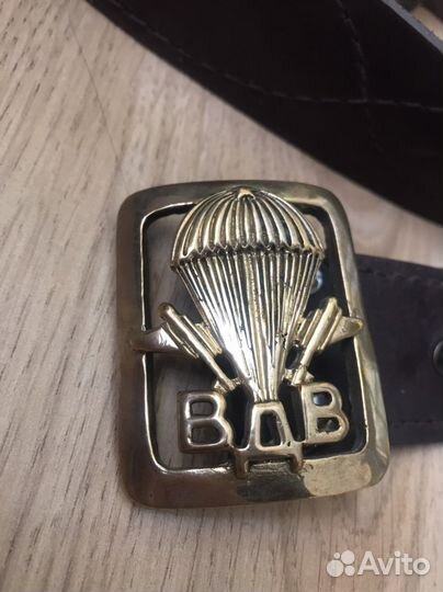 Ремень вдв кожаный с пряжкой вдв, Десант