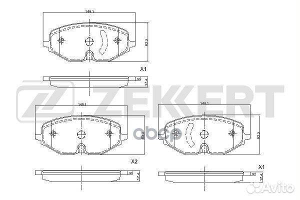 Колодки торм. диск. передн. VW Golf viii 19- S