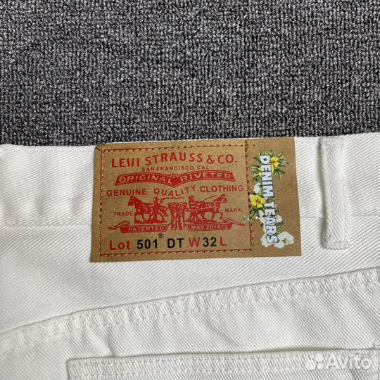 Джинсы Denim tears белые