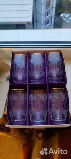 Набор хрустальных бокалов crystal glass 6 шт 250мл