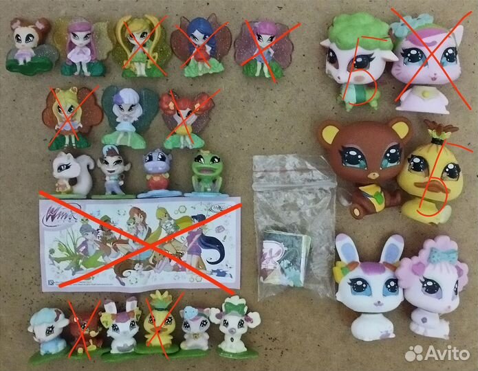 Фигурки из киндера поп пикси и питомцы винкс