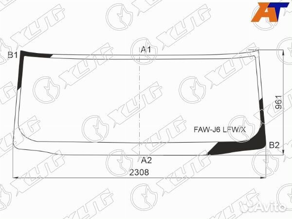 Стекло лобовое Гарантия на установку 5 лет FAW J6P