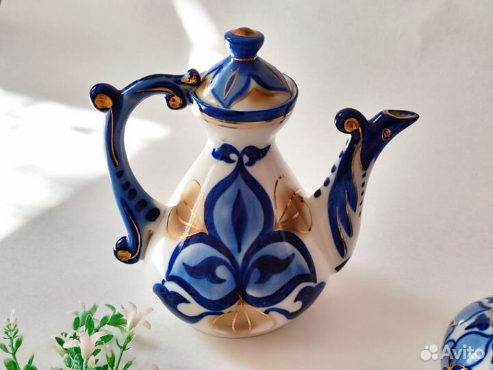 Графин с рюмками СССР Кофейник СССР Кобальт Довбыш