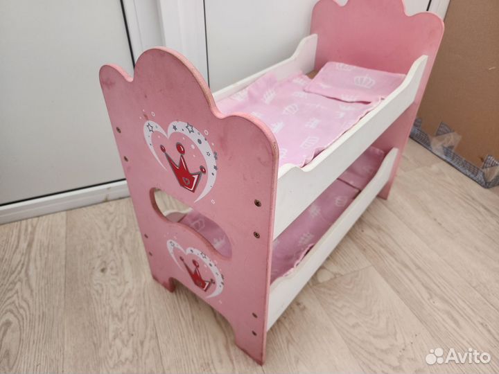 Кровать для кукол 2х ярусная