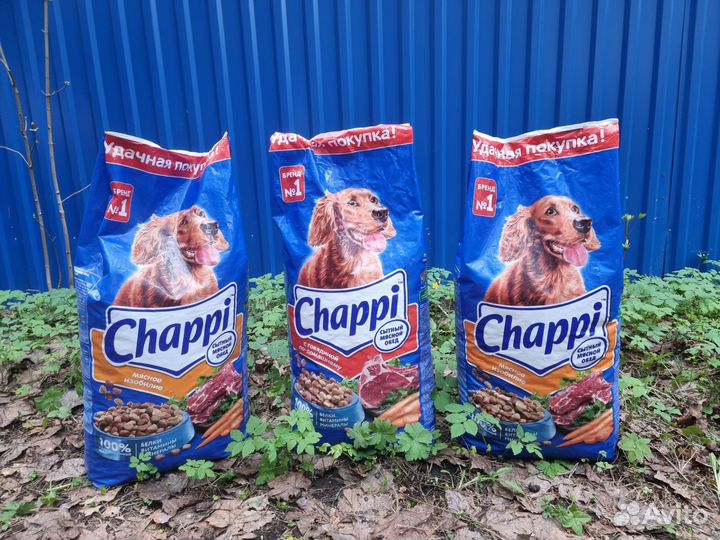 Корм для собак чаппи 15 кг