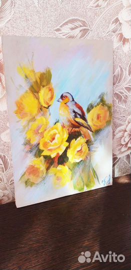 Картина с птицей