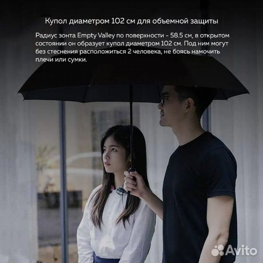 Зонт автомат Xiaomi Umbrella WD1 черный новый