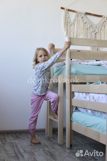 Детская двухъярусная выкатная кровать