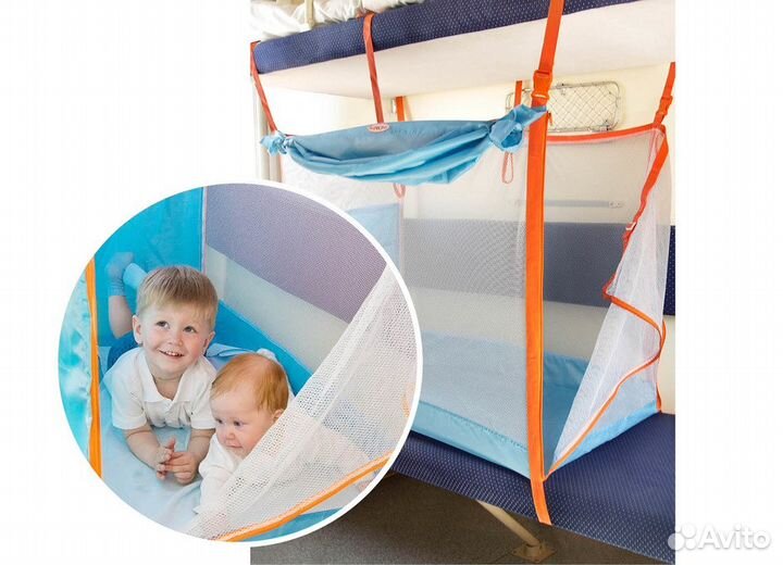 Жд манеж со шторкой на кнопках