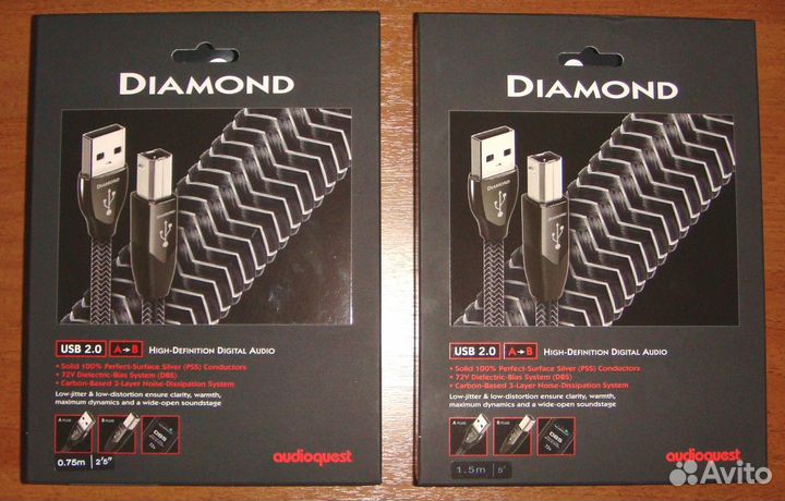 Audioquest Diamond, Vodka, USB, RJ/E, hdmi, оптика