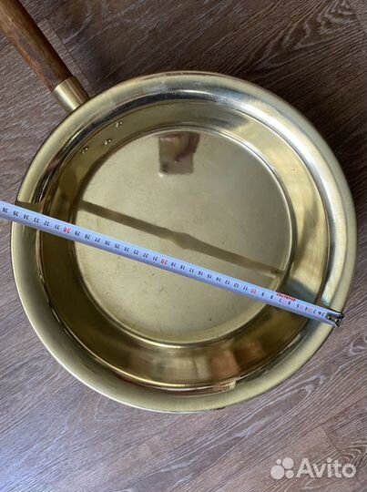 Старинный латунный тазик