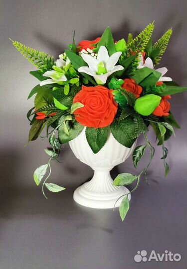 Подарок на день рождения Букет цветов из мыла