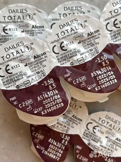 Линзы контактные Alcon Dailies Total 1, D-3,5