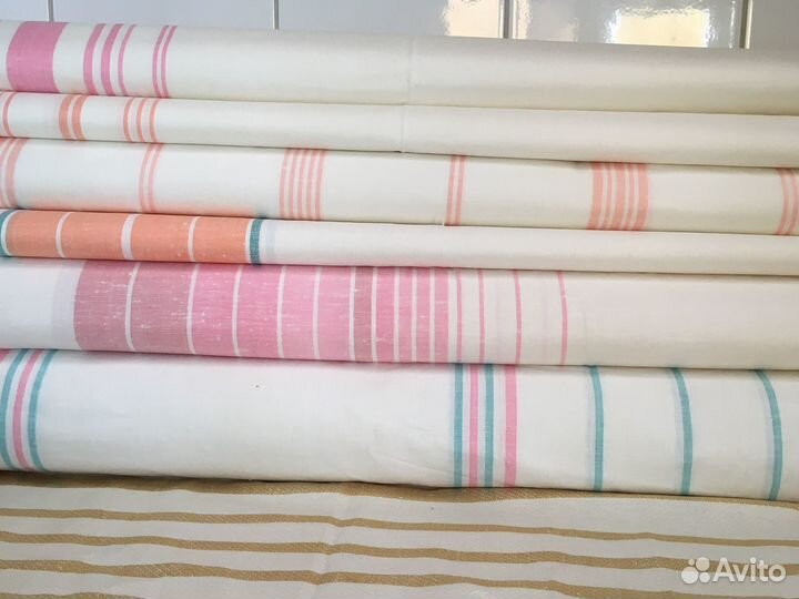 Лен, простыни,ткань, СССР, винтаж