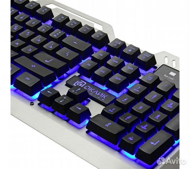 Клавиатура Оклик 790G Iron Force, серый/черный