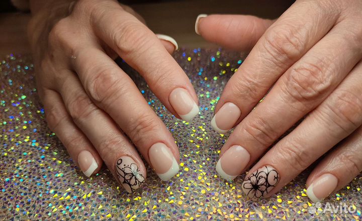 Маникюр, педикюр Наращивание ногтей