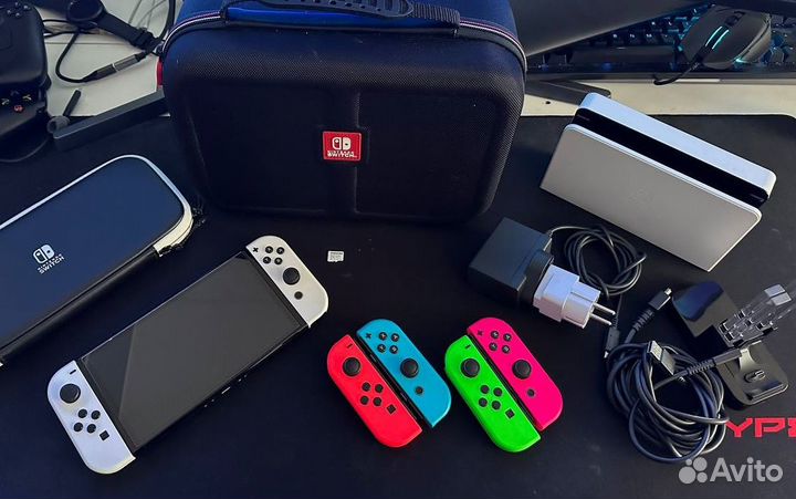 Nintendo Switch Oled 512gb прошитая + аксессуары