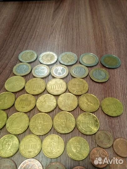Монеты 40 шт лот Европа