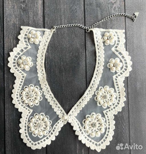 Воротник кружево с жемчужинками Дива Diva