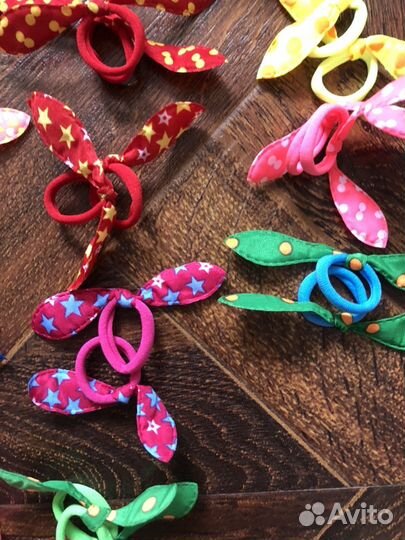 Резинки для волос с маленьким «ушками»