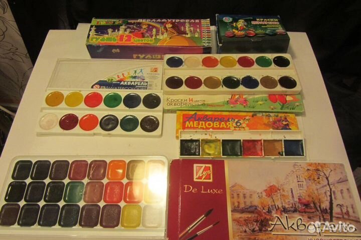 Краски гуашь б/у