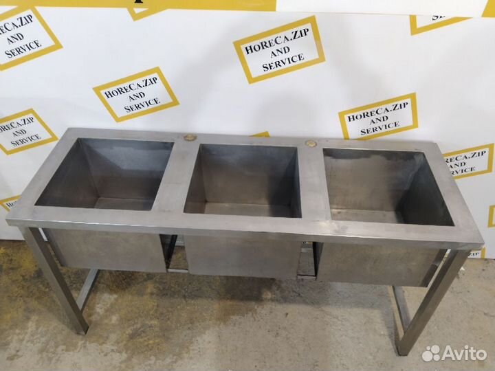Мойка из нержавейки 3х секционная