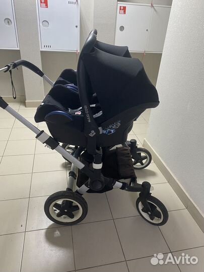 Адаптер Bugaboo и 2 автолюльки Maxi Cosi Cabriofix