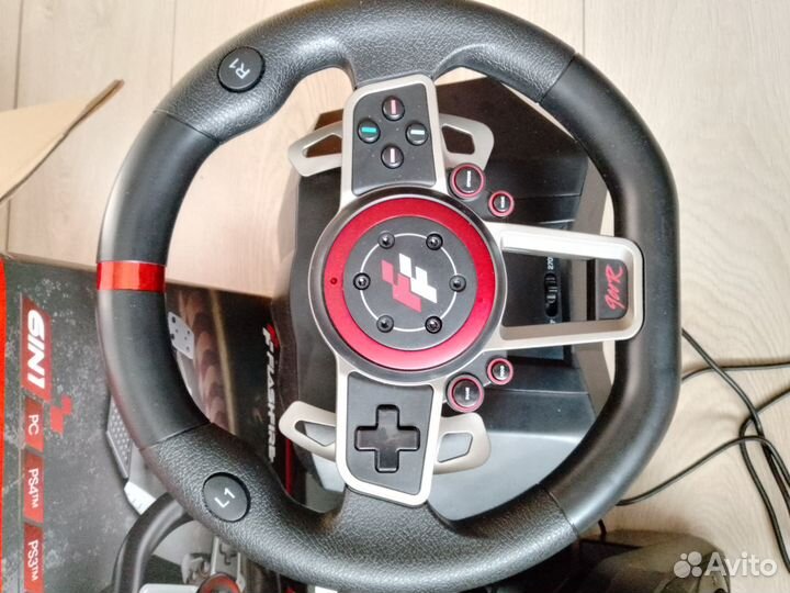 Игровой руль с педалями и коробкой передач
