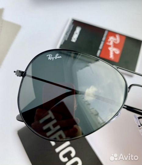 Очки ray ban aviator черные