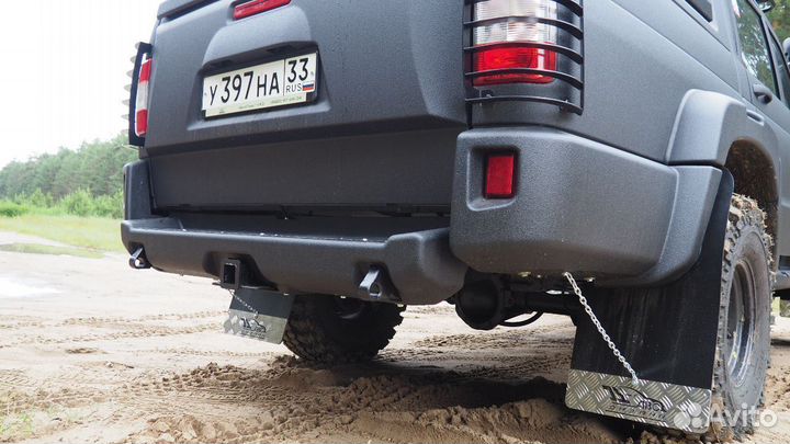 Силовой бампер задний УАЗ покраска