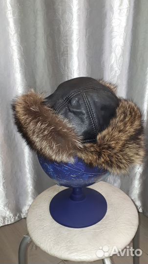 Шапка из енота мужская