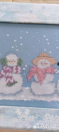 Вышитая новогодняя картина 