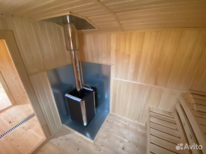 Сруб бани 7,0 на 2,25 метров
